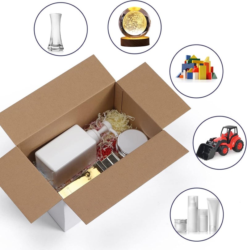 SPEPLA Small Shipping Boxes 10x6x6 Inch set of 40, White Corrugated Cardboard Boxes for Small Business, Mailing, Moving and Storage - Image 4